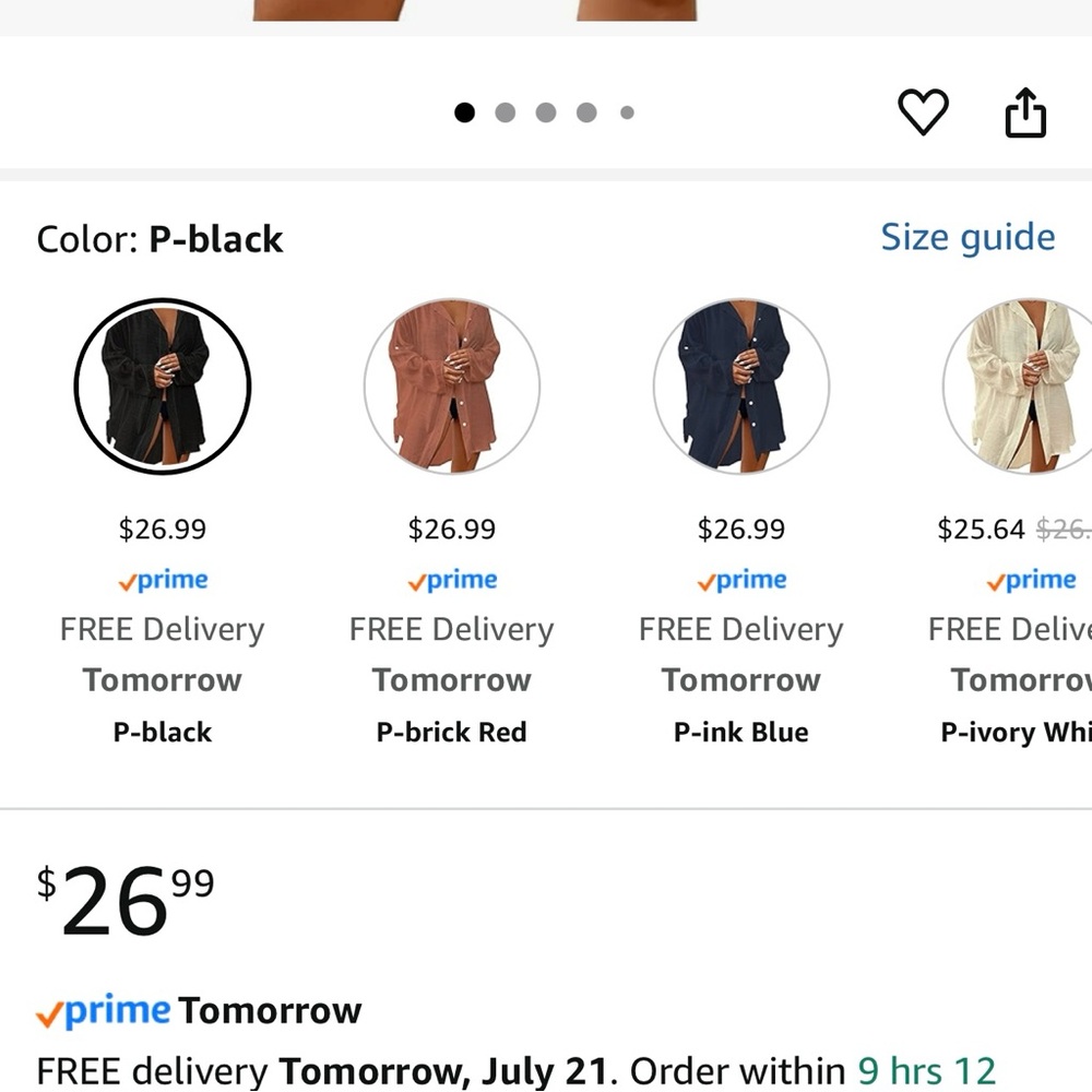 Black Button-Up Beach Shirt - Picture 2 of 6